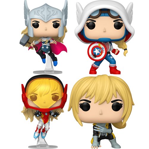 Funko Pop Spider-Gwen Gwenverse - Case of 6 - Iron Gwen, Wolver-Gwen, Thorgwen, and Cap-Gwen