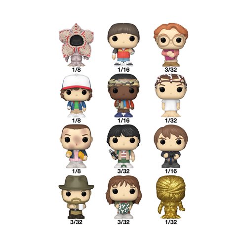 Stranger Things Season 1 Funko Bitty Pop! Singles Display Case of 32