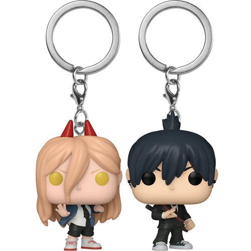 Pocket Pop! Keychain Chainsaw Man Aki Hayakawa & Power Vinyl Figure Keychain Set