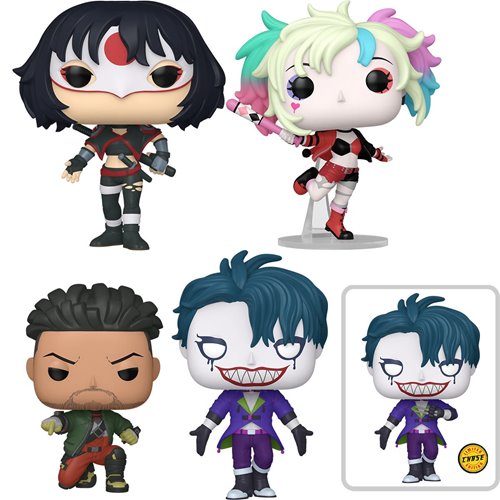Funko Pop Suicide Squad Isekai Case of 6 Harley Quinn Joker Katana Deadshot DC
