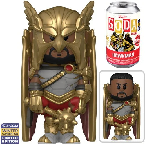 Black Adam Hawkman Vinyl Funko Soda Figure - 2022 Convention Exclusive
