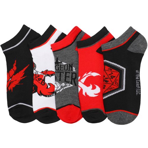 Dungeons & Dragons Icon Ankle Sock 5-Pack, Fits Shoes Sizes 5-10