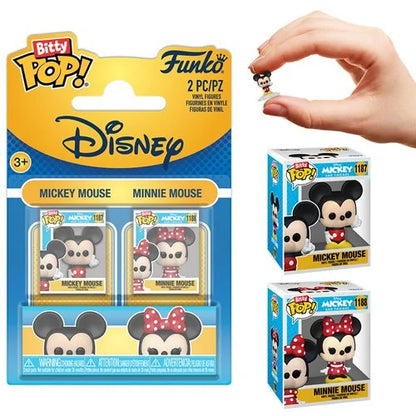 Disney Mickey Mouse and Minnie Mouse Funko Bitty Pop! Mini-Figure 2-Pack