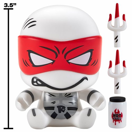 TMNT Cheekys Vinyl Figures – Playmates B&W w/ Red Accents - Set of 4