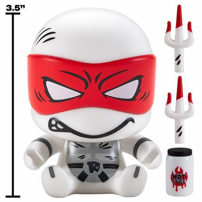 TMNT Cheekys Vinyl Figures – Playmates B&W w/ Red Accents - Set of 4