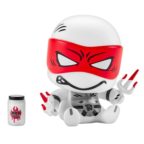 TMNT Cheekys Vinyl Figures – Playmates B&W w/ Red Accents - Set of 4