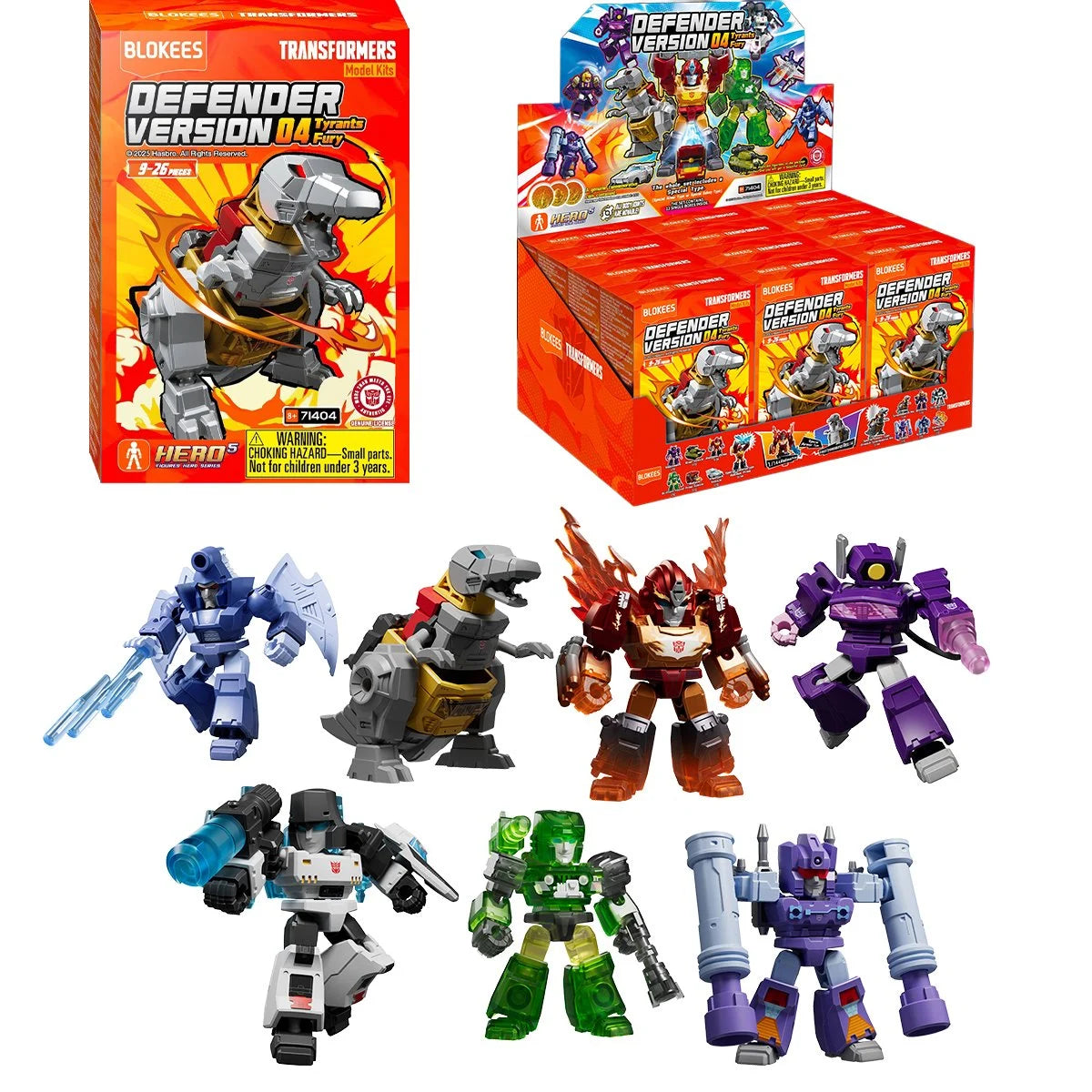 Blokees Transformers Defender Wave 4 Tyrants Fury Mini Model Kit Case of 12