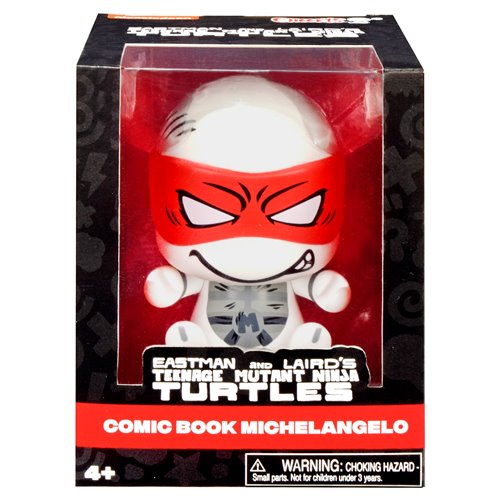 TMNT Cheekys Vinyl Figures – Playmates B&W w/ Red Accents - Set of 4