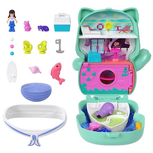 Polly Pocket Set Sail Kitty Compact Playset