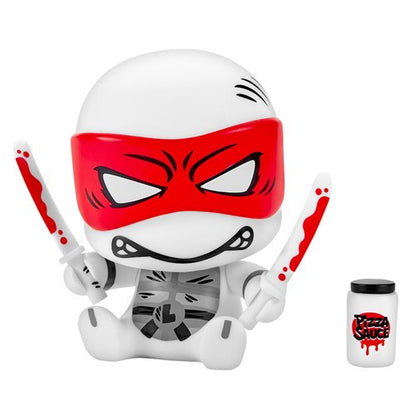 TMNT Cheekys Vinyl Figures – Playmates B&W w/ Red Accents - Set of 4