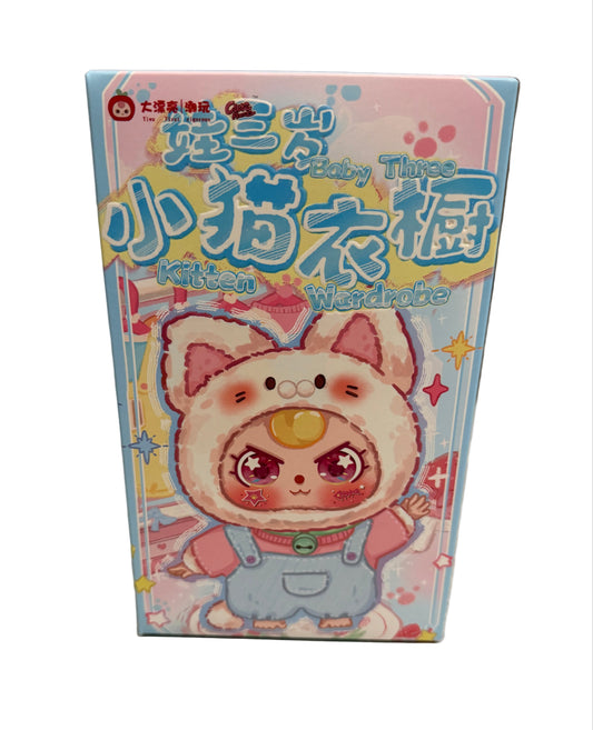 Cureplaneta Baby Three Kitten Wardrobe Plush Blind Box 1 Random