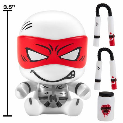 TMNT Cheekys Vinyl Figures – Playmates B&W w/ Red Accents - Set of 4