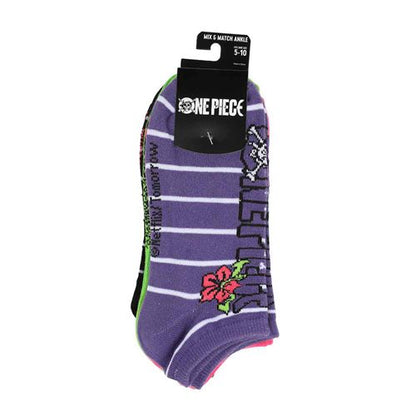 One Piece Icons Ankle Sock 5-Pack Fits Shoe Sizes 5-10