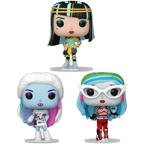 Monster High Funko Pop Vinyl Figures Set of 3 - Ghoulia,  Abbey, and Cleo