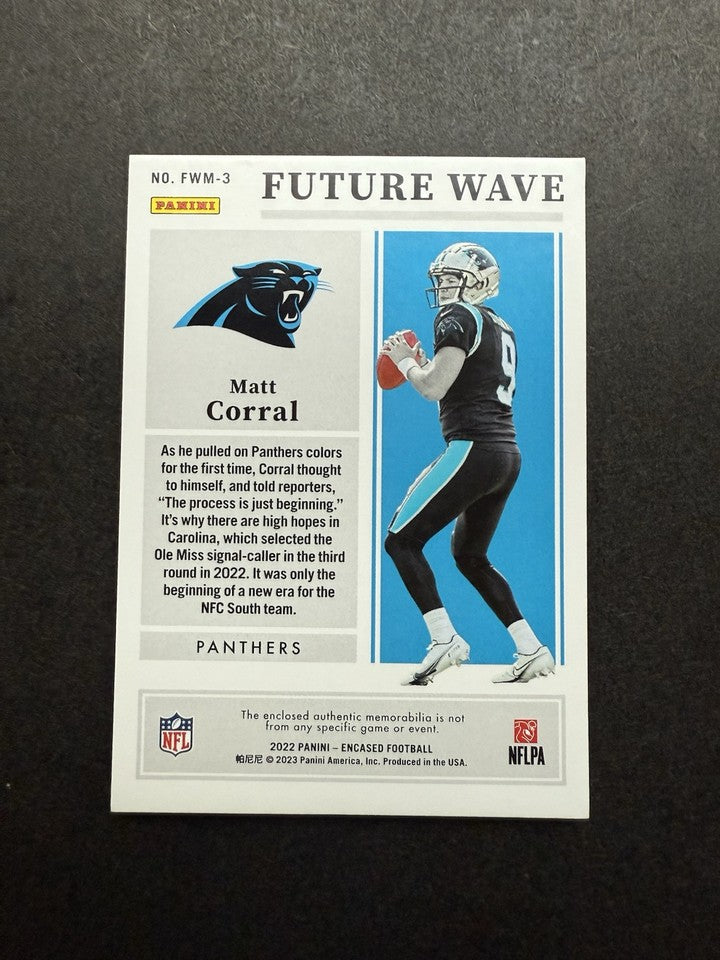 2022 Panini Encased Football Future Wave RC Nike Patch # FWM-3 Matt Coral 1 of 1