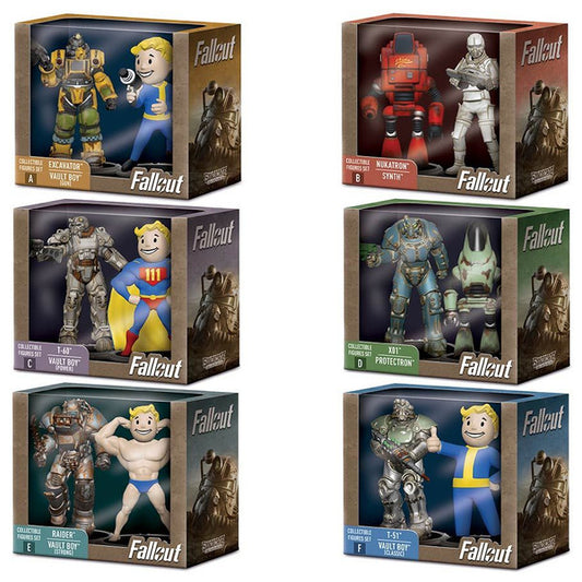 Fallout Collectible Figures 2-Pack Complete Set of 6 Build-A-Figure Deathclaw